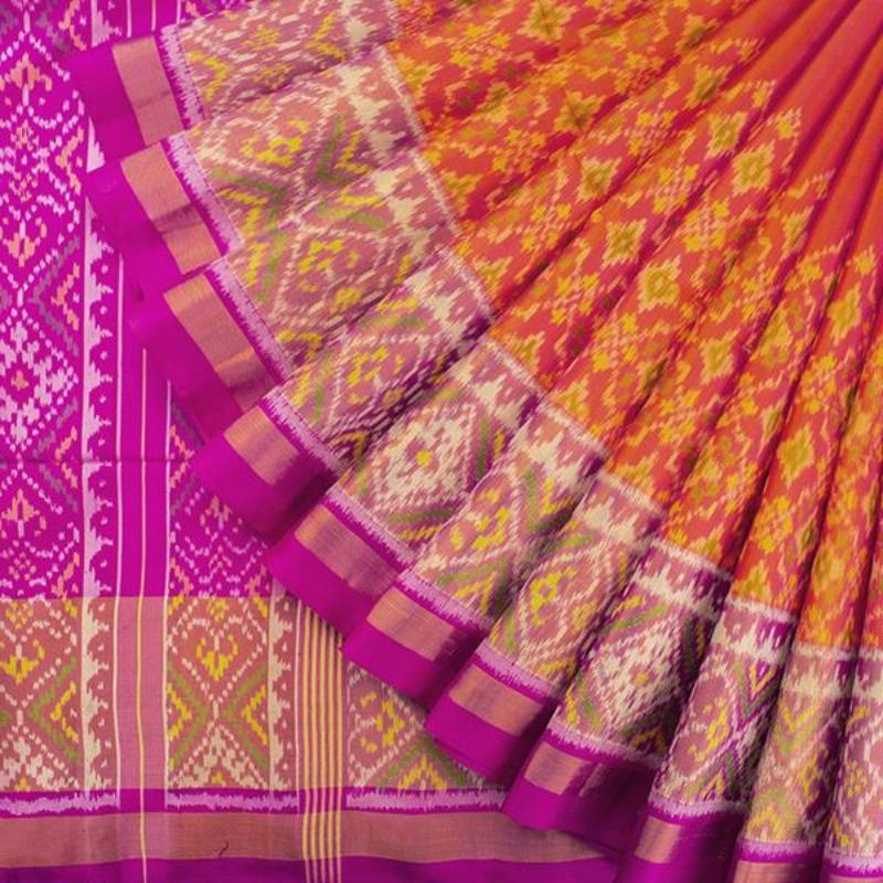 Red Silk Weaving Patola Saree – Leemboodi